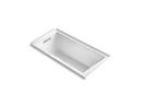 White 60 x 30 in. Drop-In Bathtub with Left Drain 