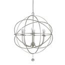 22-1/2 in. 60W 6-Light Sphere Candelabra Chandelier in Olde Silver