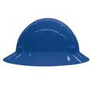 ERB Safety Blue Size 6.5-8 Plastic Full Brim Ratchet Hard Hat 