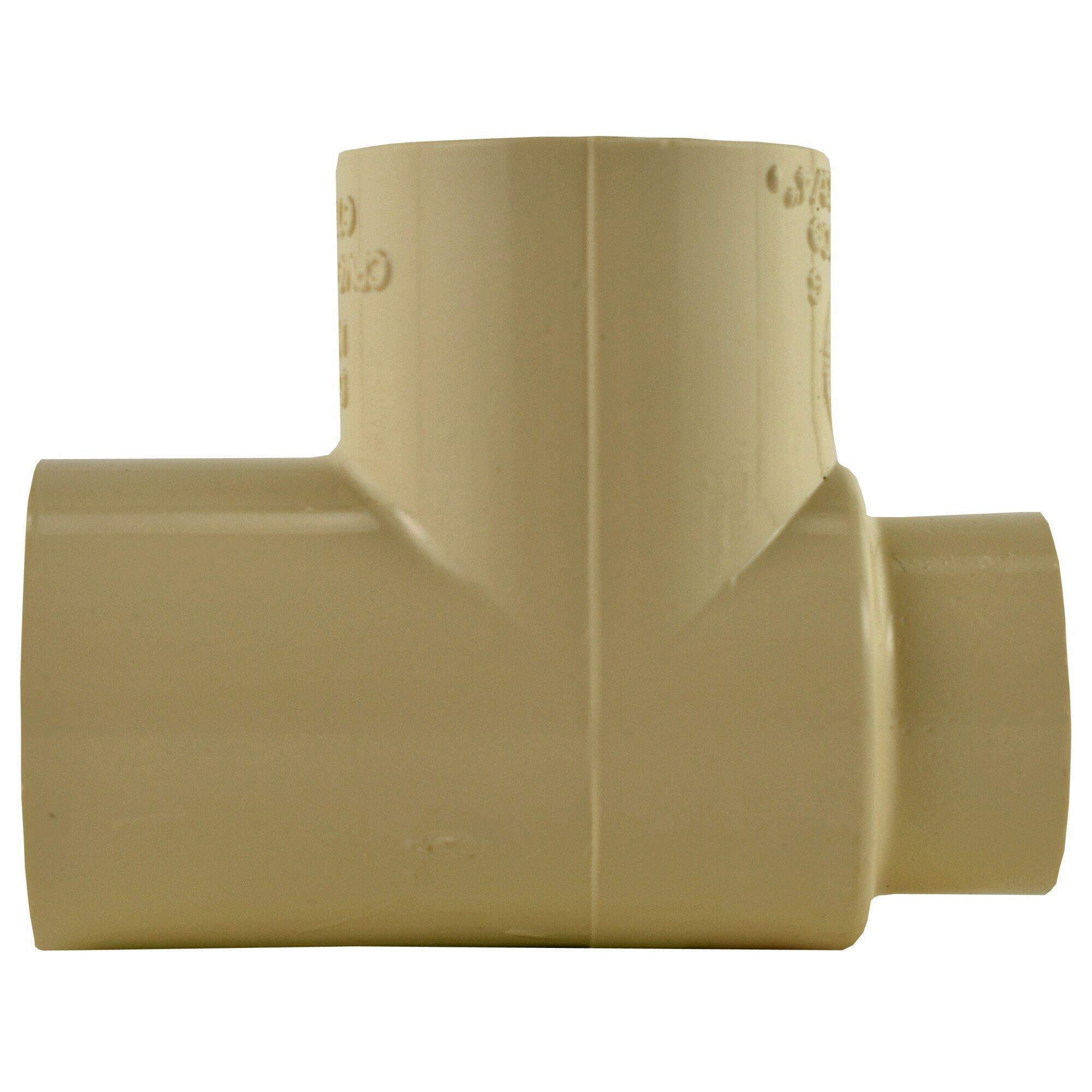 Cream Socket Weld CPVC Reducing Tee 
