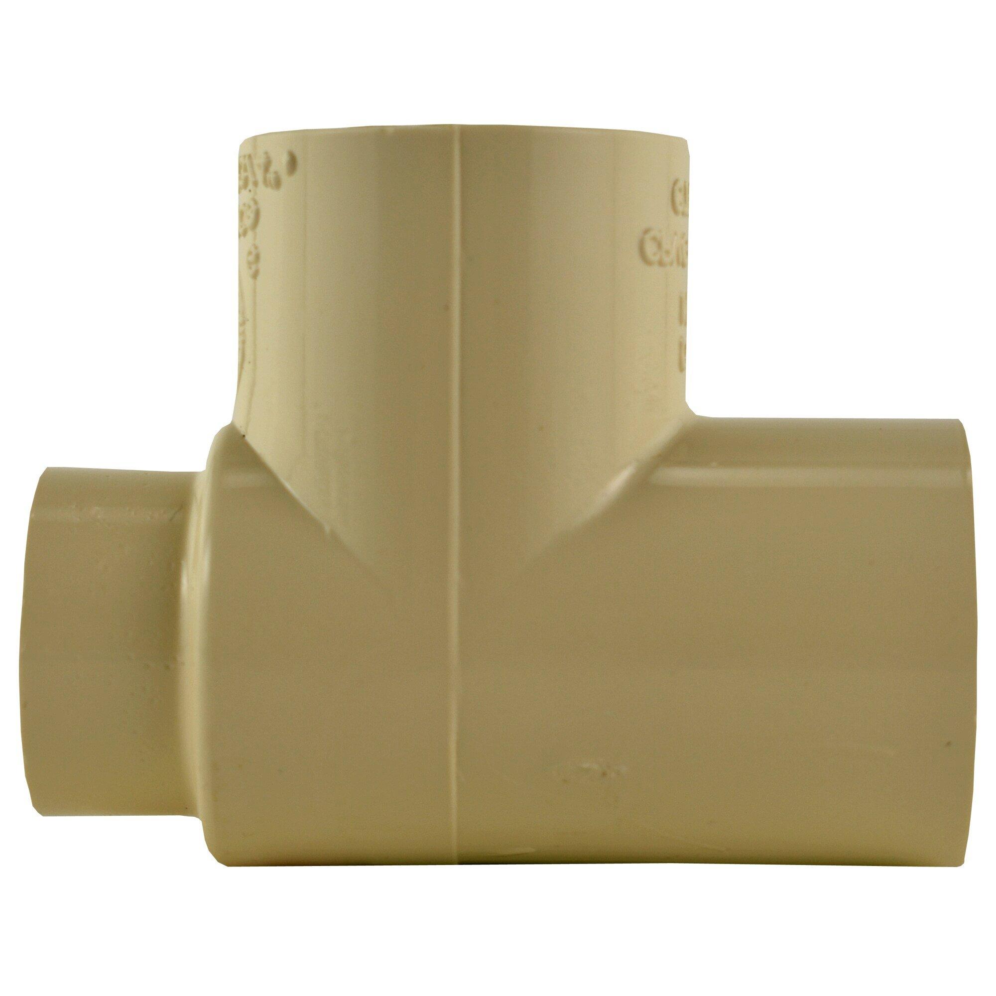 Cream Socket Weld CPVC Reducing Tee 