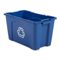 18 gal Handle Recycled Box with Universal Symbol in Blue