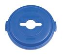 9-4/5 x 1-17/20 x 22-9/10 in. Plastic Recycling Top Lid in Blue