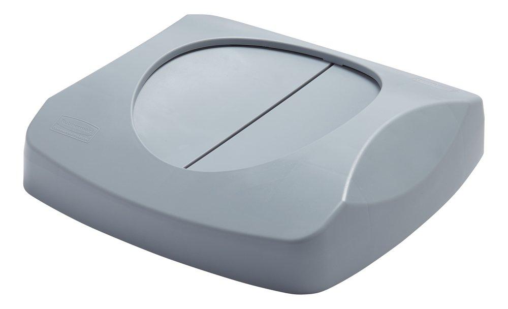 Rubbermaid Grey 4 x 16 x 16 in. 23 gal Resin Swing Top in Grey 