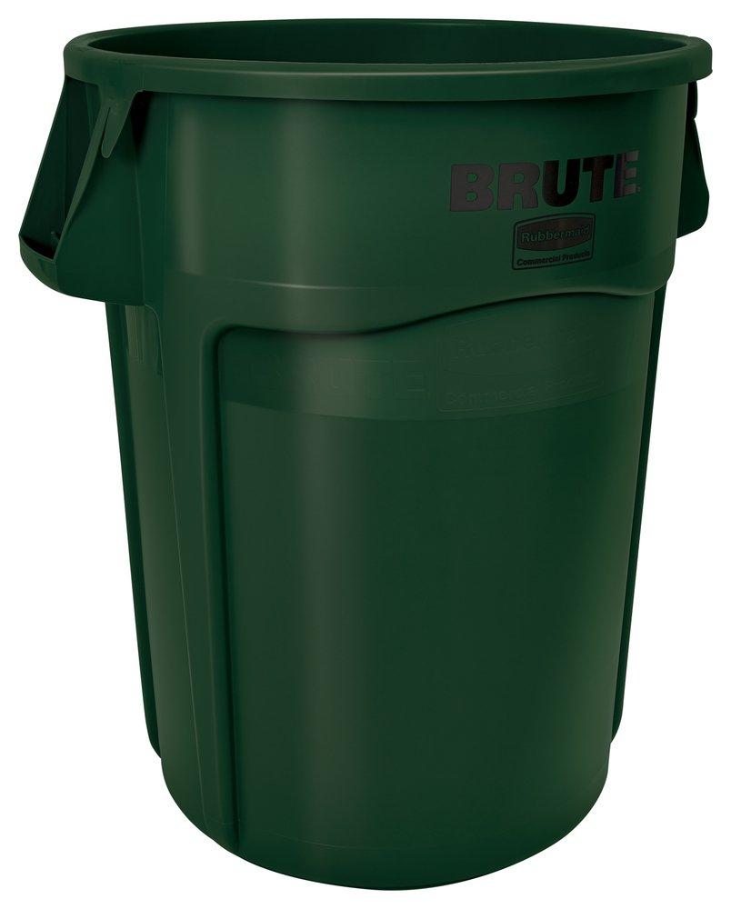 Rubbermaid Dark Green 31-1/2 x 24 x 24 in. 44 gal Resin Vented Trash Container 