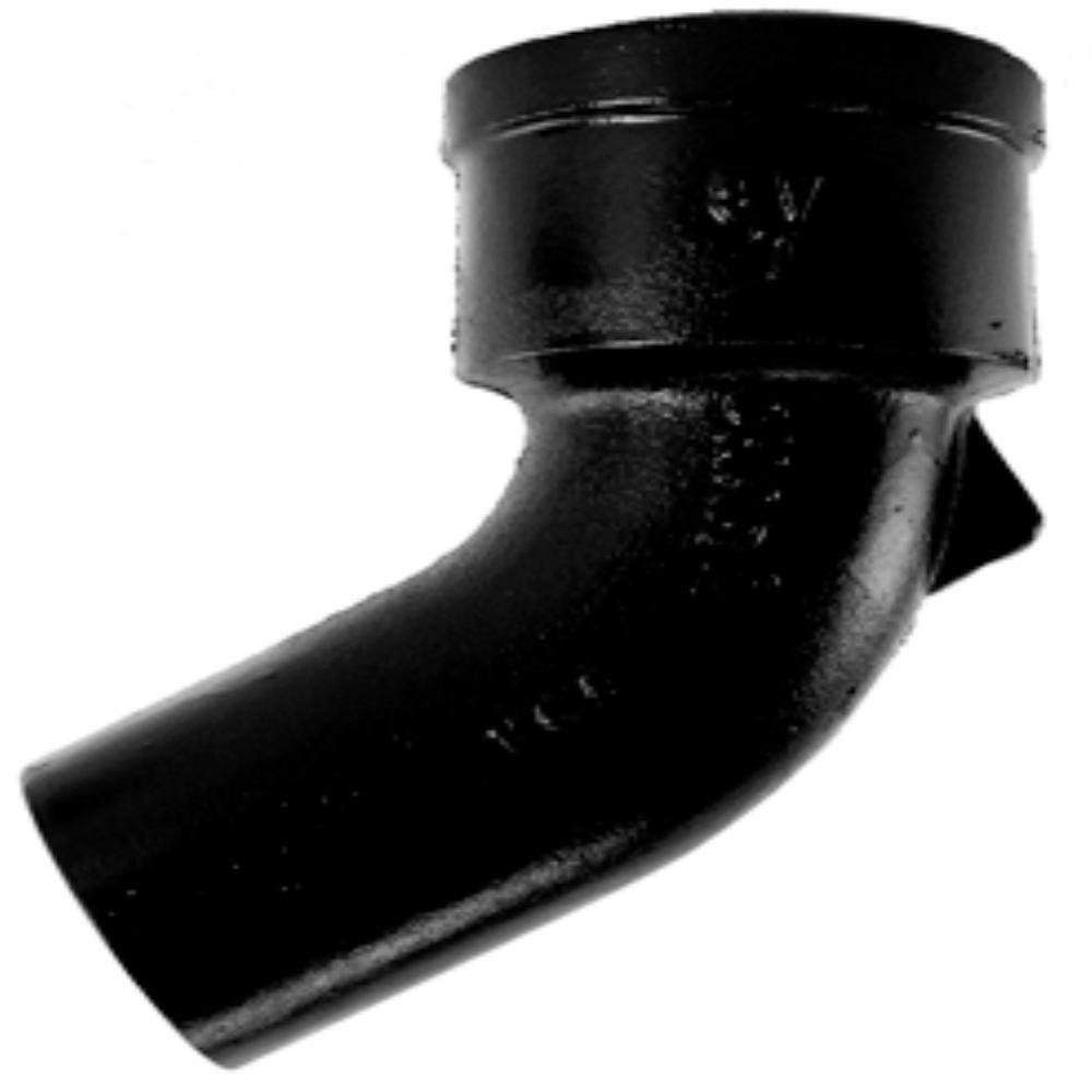 Black Spigot x Hub 60 Degree Cast Iron 1/6 Bend 