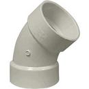 Normandy White Hub Straight DR 35 Plastic 45 Degree Elbow in White 