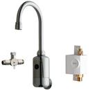 Chicago Faucets Polished Chrome 1 gpm 1-Hole Gooseneck Sink Faucet with Dual Beam Infrared Sensor and 7-5/8 in. Spout Height 