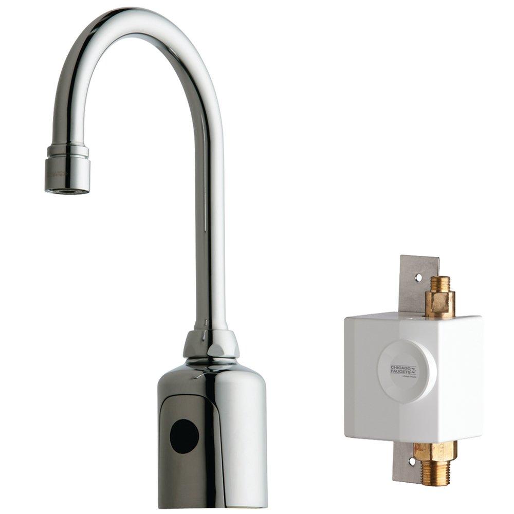 Chicago Faucets Polished Chrome Sensor Bathroom Sink Faucet 