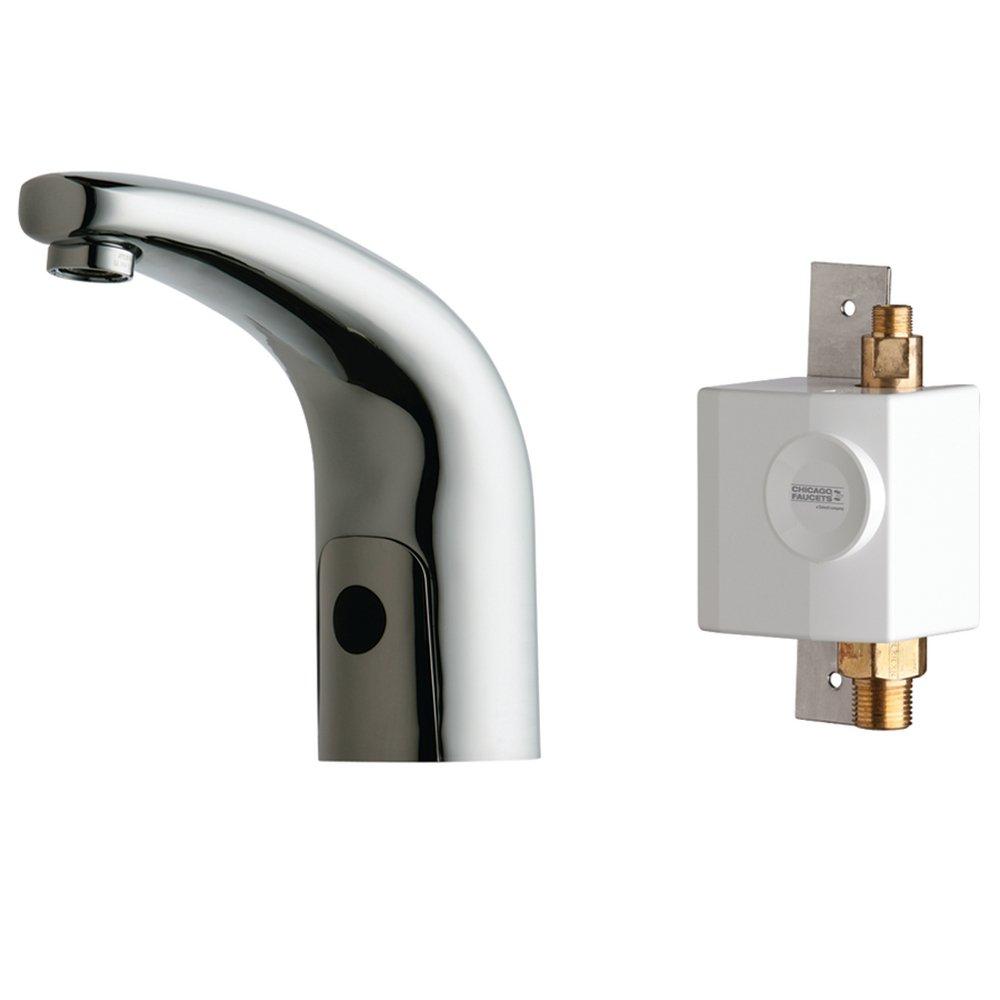 Chicago Faucets Polished Chrome 1 gpm 1-Hole Traditional Sink Faucet with Dual Beam Infrared Sensor and 5-1/2 in. Spout Height 