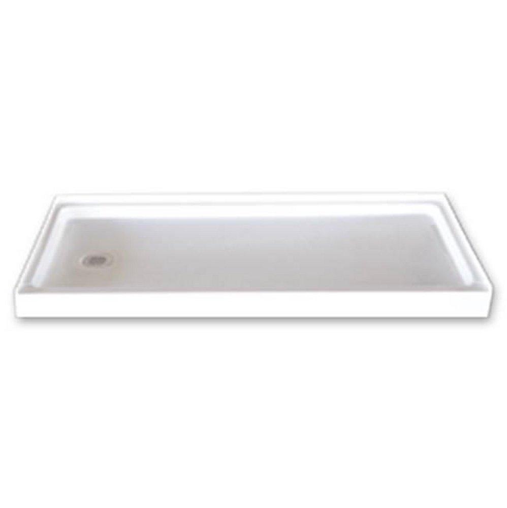 Florestone White 60 in. Rectangle Shower Base 