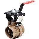 4 in. Brass EPDM Locking Lever Handle Butterfly Valve