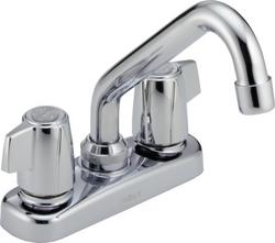Two Lever Handle Laundry Faucet in Polished Chrome