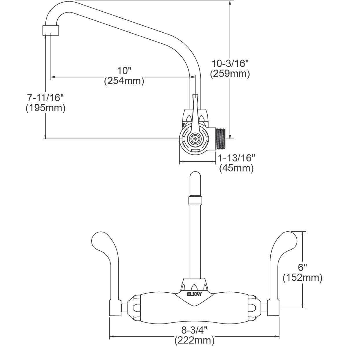 Halsey Taylor Stainless Steel 25-7/16 in. 8 gph Bottle Filling Station Surface Mount 