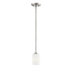 1-Light Pendant Light in Satin Nickel