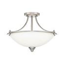 Millennium Lighting Satin Nickel 3-Light Semi-Flush Mount Ceiling Light 