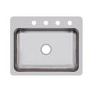 Dayton Elite Satin 27 x 22 in. Stainless Steel Single Bowl Dual Mount Kitchen Sink in Elite Satin 