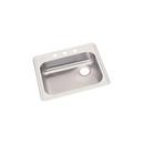 25 x 22 in. Single Bowl 3 Hole Kitchen Sink with Rear Left Drain in Satin