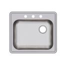 Dayton Satin 25 x 22 in. Stainless Steel Single Bowl Drop-in Kitchen Sink in Satin 