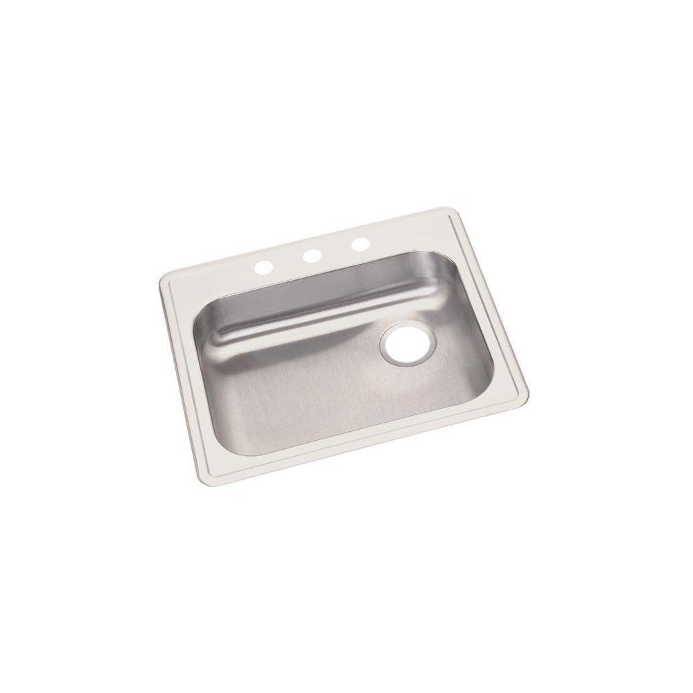 Dayton Satin 25 x 22 in. Stainless Steel Single Bowl Drop-in Kitchen Sink in Satin 