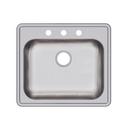 Dayton Satin 25 x 22 in. Stainless Steel Single Bowl Drop-in Kitchen Sink in Satin 