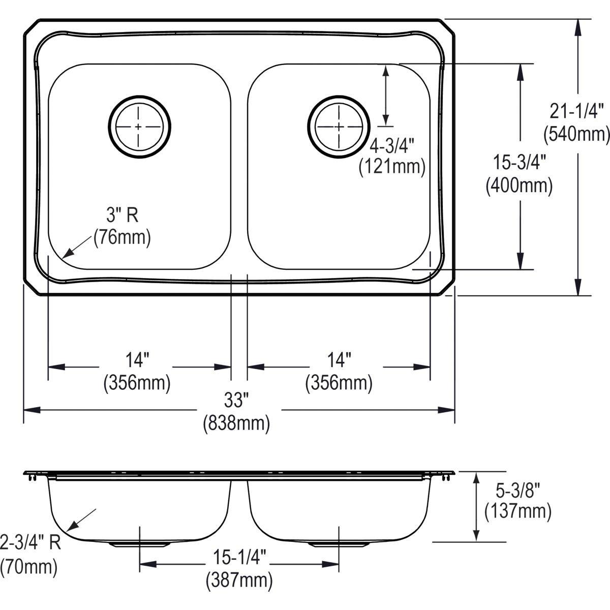 Dayton Radiant Satin 26-1/2 x 18-1/2 in. No-Hole Stainless Steel Single Bowl Undermount Kitchen Sink 