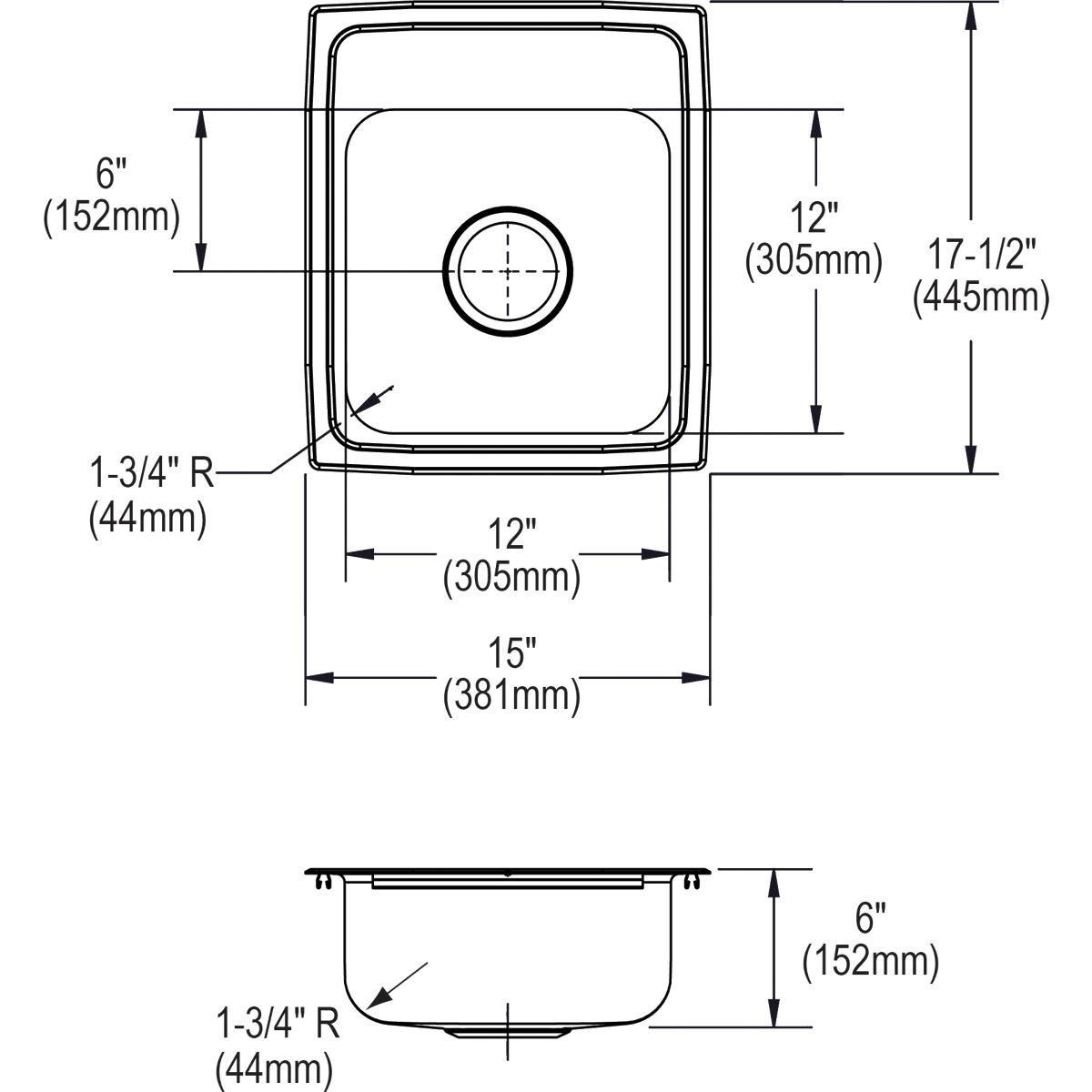 Dayton Premium Highlighted Satin 1-Hole 1-Bowl Laundry Sink 