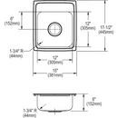 Dayton Premium Highlighted Satin 1-Hole 1-Bowl Laundry Sink 