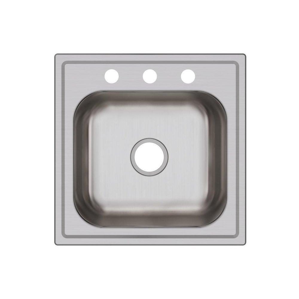 Dayton Premium Highlighted Satin 20 x 20 in. Drop-in Laundry Sink 