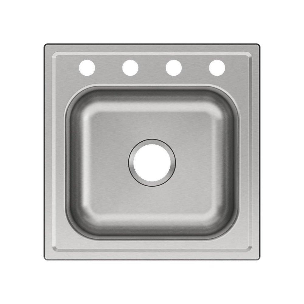Dayton Premium Highlighted Satin 20 x 20 in. Drop-in Laundry Sink 