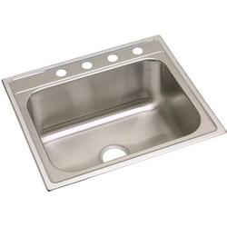 25 in. Drop-in Stainless Steel Single Bowl Kitchen Sink in Premium Highlighted Satin
