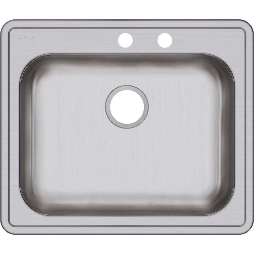 Dayton Satin 25 x 21-1/4 in. Stainless Steel Single Bowl Drop-in Kitchen Sink in Satin 