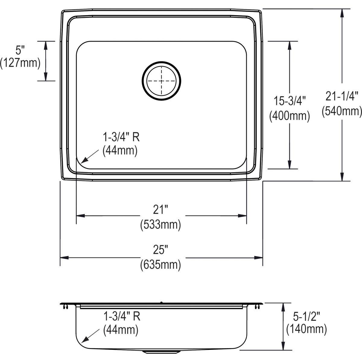 Dayton Premium Highlighted Satin 33 x 22 in. 1 Hole Stainless Steel Double Bowl Dual Mount Kitchen Sink 