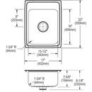 Elkay Lustrous Satin 27 x 22 in. Stainless Steel Single Bowl Dual Mount Kitchen Sink in Lustrous Satin 