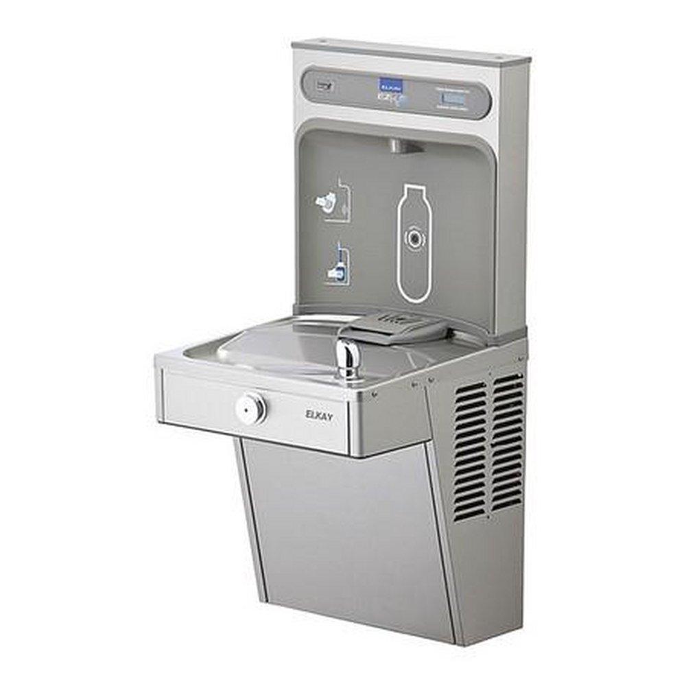 Elkay Stainless Steel 39-3/4 in. 8 gph Bottle Filling Station with Vandal Resistant Cooler 