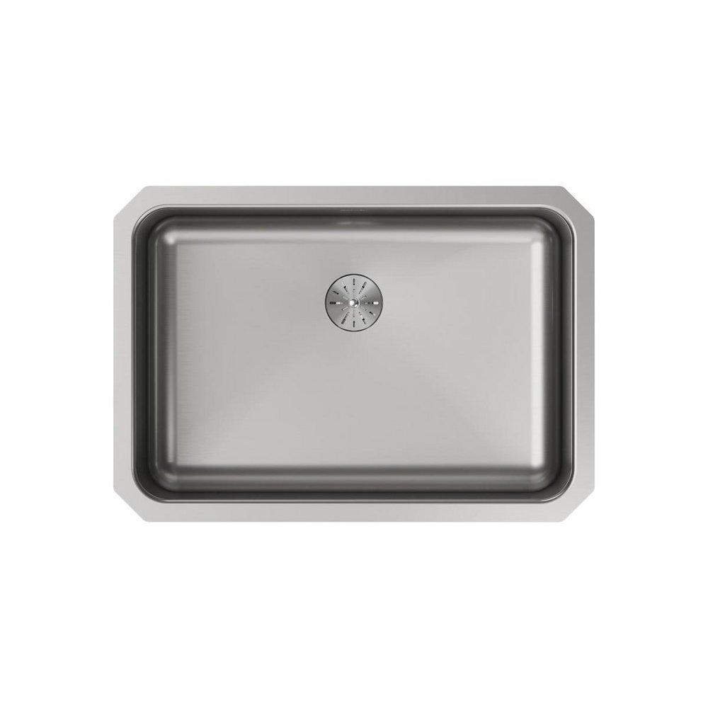 Elkay Lustertone 26-1/2 x 18-1/2 in. No Hole Stainless Steel Single Bowl Undermount Kitchen Sink 