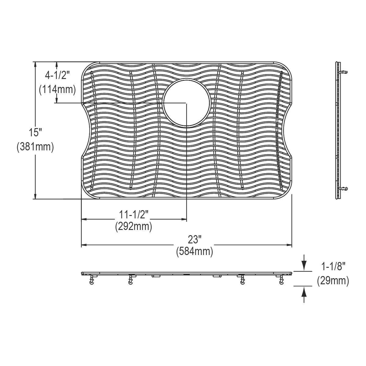 Elkay Polished Stainless Steel Bottom Grid 