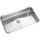 1-Bowl Undermount Kitchen Sink Kit with Rear Center Drain in Stainless Steel