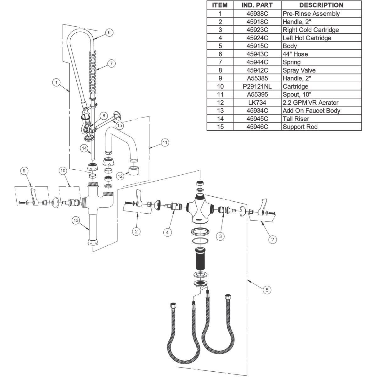 Elkay Chrome *CVR* California Energy Commission Not Registered  1.5 DU LVR FCT PRE RINSE 