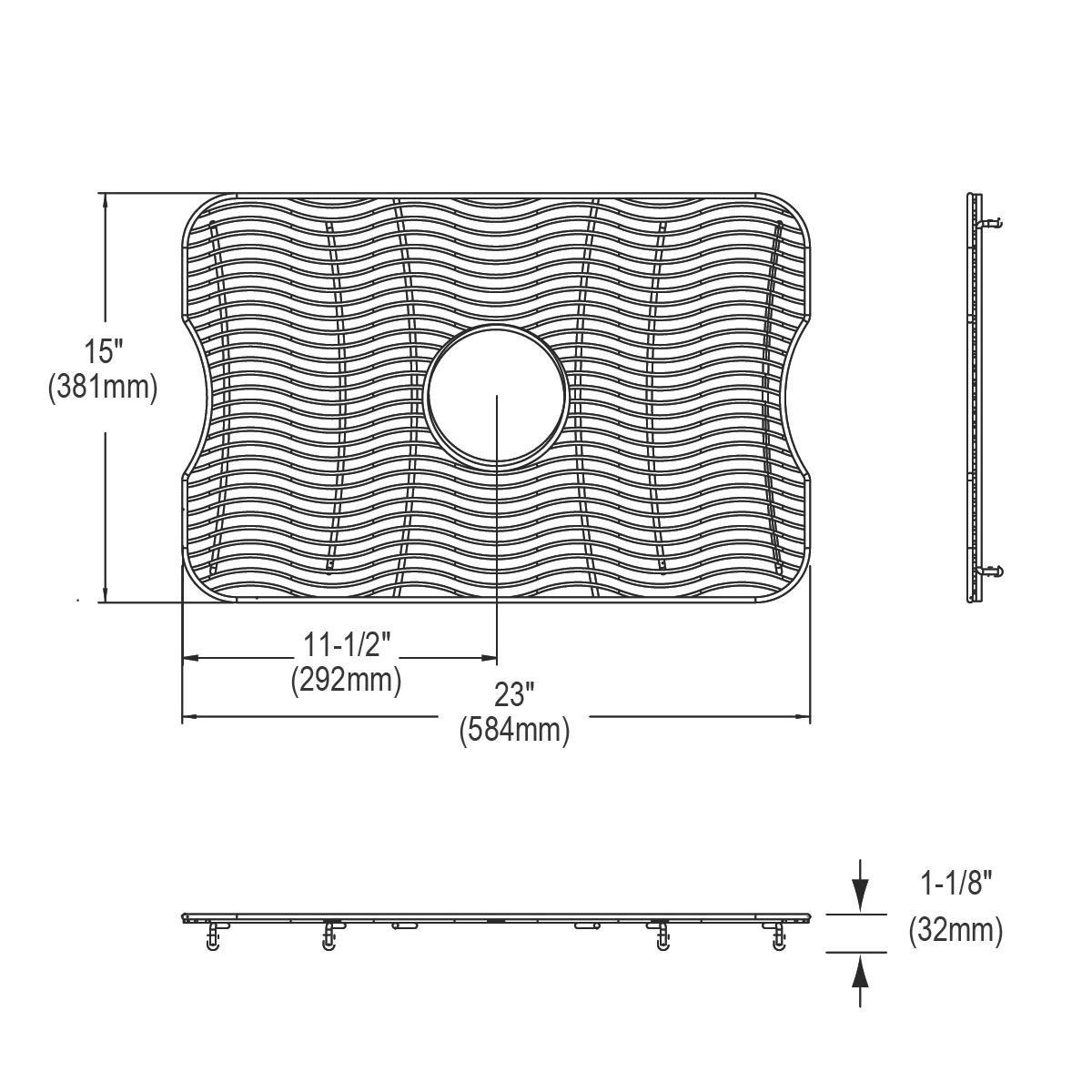 Elkay Stainless Steel 23 in. Bottom Grid 