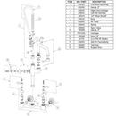 Elkay Chrome Three Handle Lever Wall Mount Service Faucet 