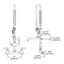 Elkay Polished Chrome 2-Hole Hot and Cold Water Sink Faucet with Triple Lever Handle 