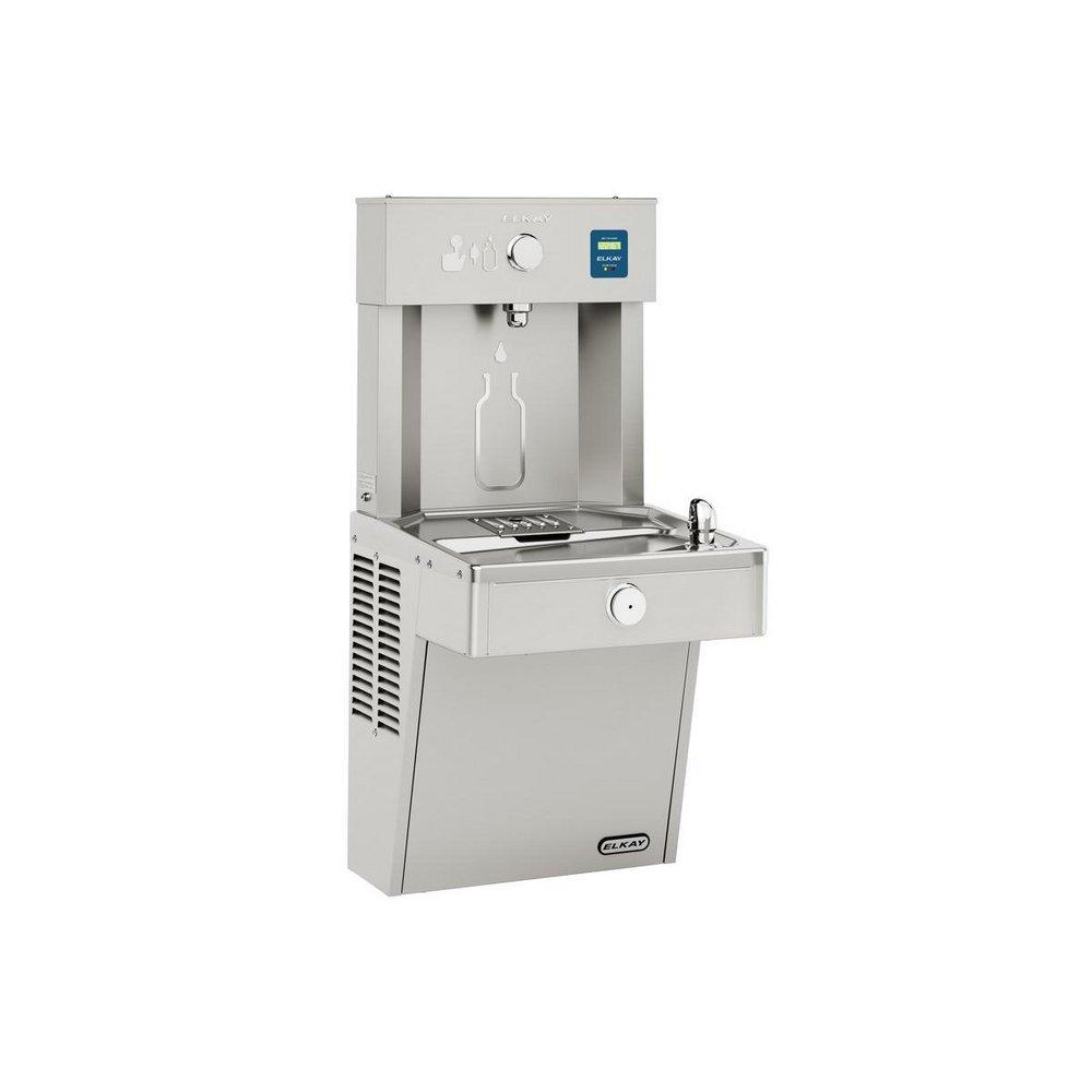 Elkay Stainless Steel 38-13/16 in. Bottle Filling Station with Single Vandal-Resistant Cooler 