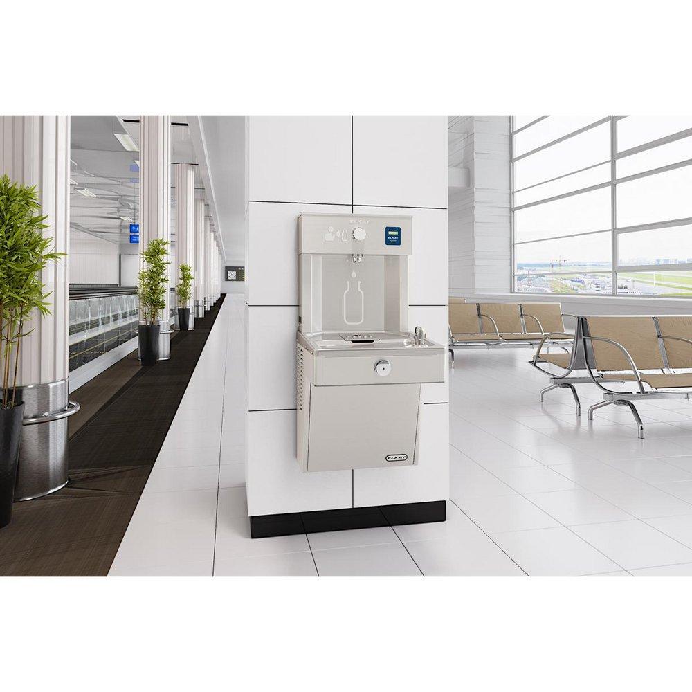 Elkay Stainless Steel 38-13/16 in. Bottle Filling Station with Single Vandal-Resistant Cooler 