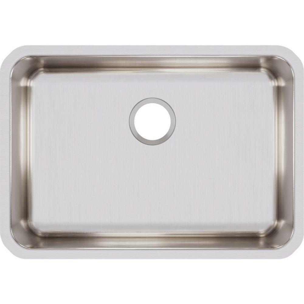 Elkay Lustrous Satin 26-1/2 x 18-1/2 in. No Hole Stainless Steel Single Bowl Undermount Kitchen Sink 