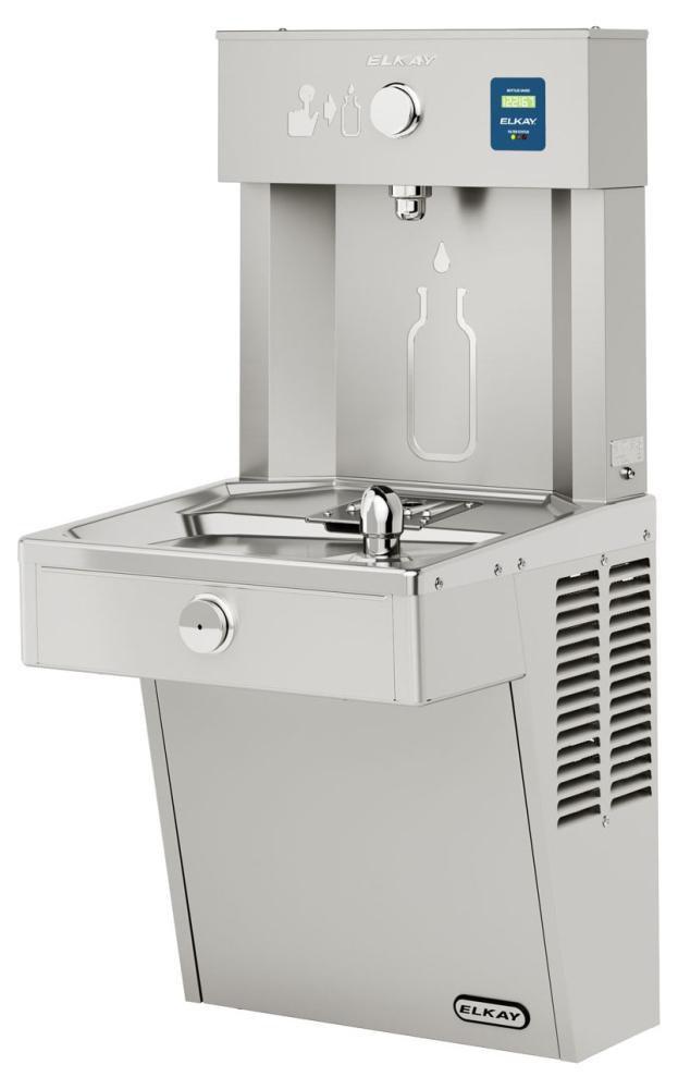Elkay Grey Stainless Steel Indoor Bottle Filling Station 