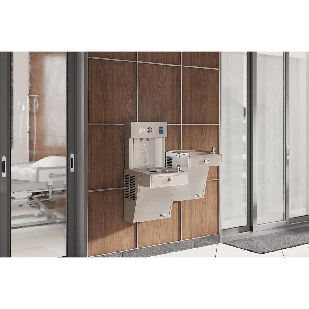 Elkay Stainless Steel 38-13/16 in. Bottle Filling Station with Bi-Level Reverse Vandal Resistant Cooler 