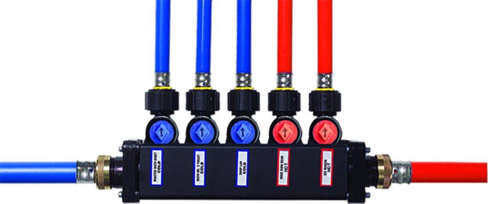 Viega Black 160 psi Polyphenylsulfone PEX Press Valve Manifold 