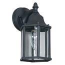 10 x 5-5/8 in. 100W 1-Light Outdoor Wall Lantern in Black