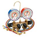 4-Valve Ball Valve R22/R404A/R410A Refrigerant Manifold with 3-1/8 in. Gauges and CCLS 60 in. Hose Set